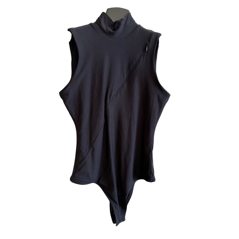 NWOT Alix NYC Black Mock Neck Bodysuit Size Small‎ Sexy Shapewear